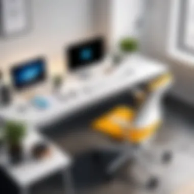 Workspace showcasing productivity and comfort