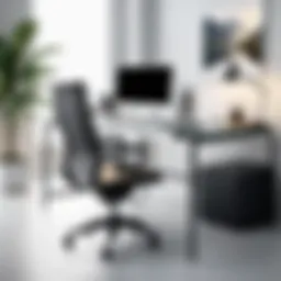 Stylish modern desk and chair set