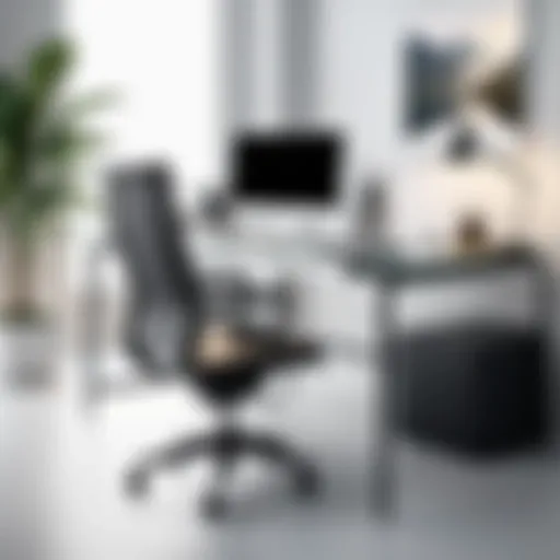 Stylish modern desk and chair set