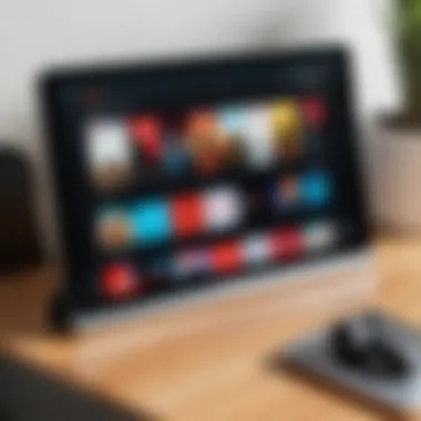 Streaming Netflix on an Affordable Tablet Affordable tablet displaying Netflix interface