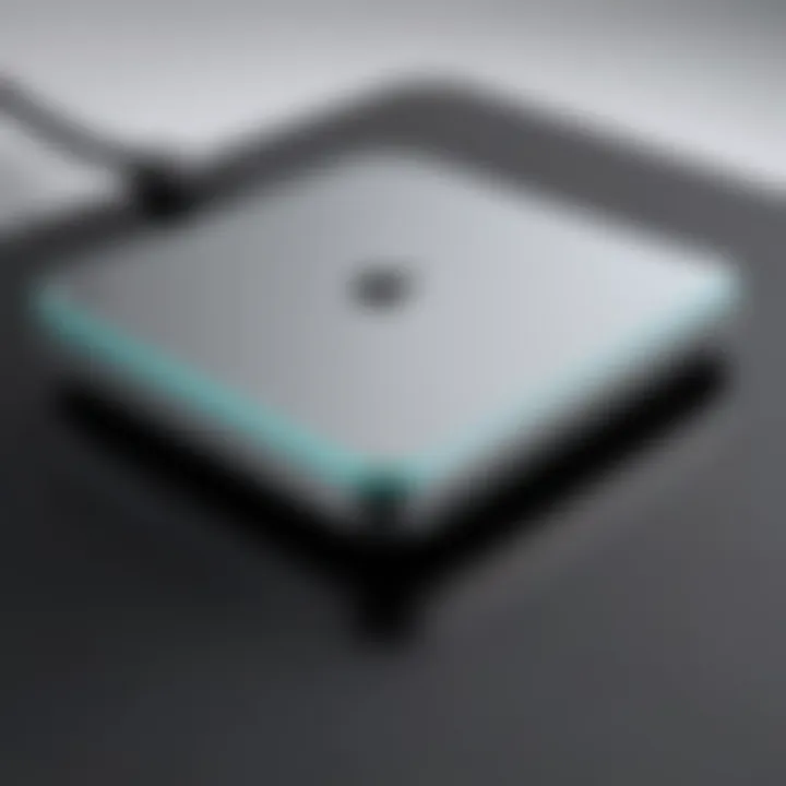 A close-up of a high-performance wireless trackpad with unique features