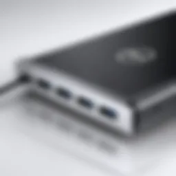 Overview of the Dell Dual HDMI Docking Station showcasing its sleek design