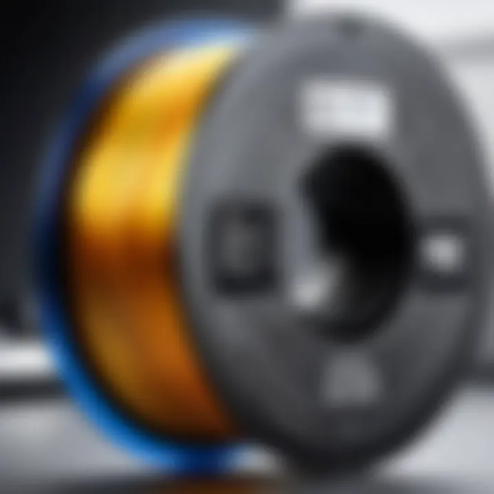 Close-up of a spool of PLA filament showcasing its texture and color