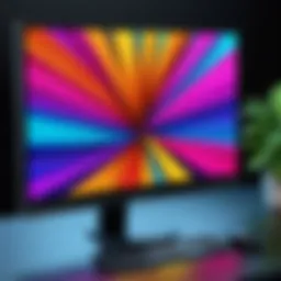 High resolution display showcasing vibrant colors