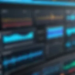 Interface of advanced audio recording software showcasing multiple tracks