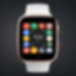 A modern smartwatch displaying various Google Wear apps