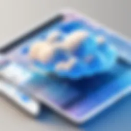 Visual representation of iCloud features and functionalities