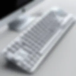 Sleek design of the iMac wired keyboard showcasing its modern aesthetic.