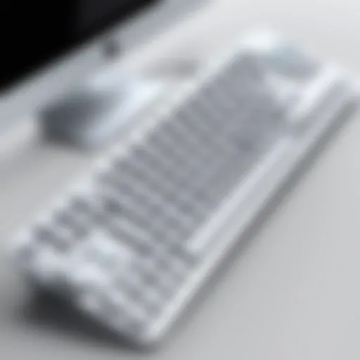 Sleek design of the iMac wired keyboard showcasing its modern aesthetic.