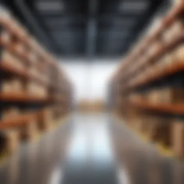 Efficient Warehouse Management A modern warehouse with organized inventory showcasing advanced management techniques