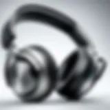 Close-up view of JLAB over-ear wireless headphones showcasing design details