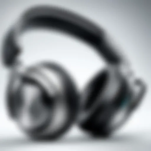 Close-up view of JLAB over-ear wireless headphones showcasing design details