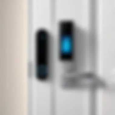 Illustration of Alexa voice command activating a door lock