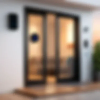 A modern smart home showcasing various security devices