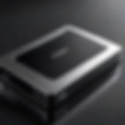 A sleek 16 TB external hard drive showcasing modern design