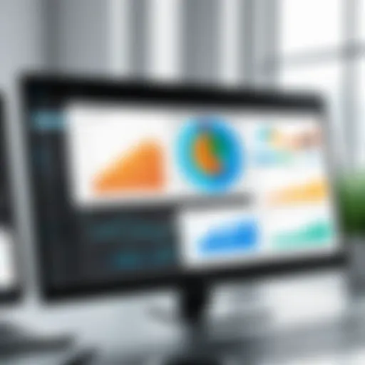 A detailed dashboard of Microsoft accounting software showcasing analytics and reports