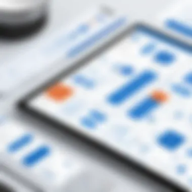 Insight into Microsoft Visio's User Interface Visio user interface showcasing diagram creation tools