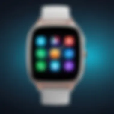 Close-up of smartwatch features highlighting compatibility with Android devices