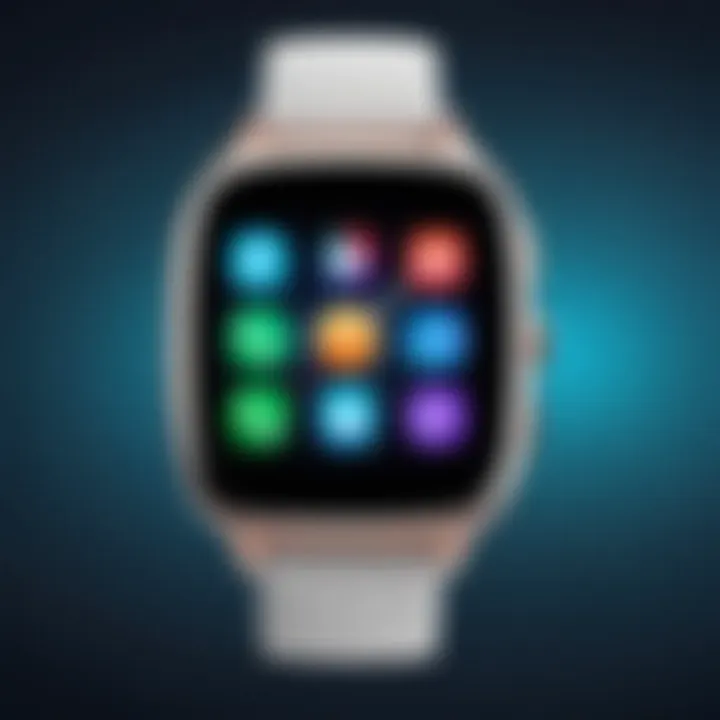 Close-up of smartwatch features highlighting compatibility with Android devices