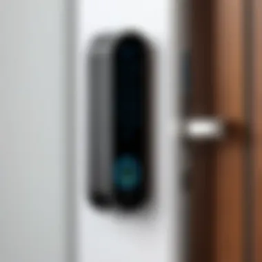 A sophisticated electronic door lock showcasing advanced technology