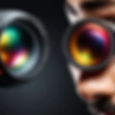 Comparison of Lens Types Illustration comparing different types of smartphone lens attachments and their features.