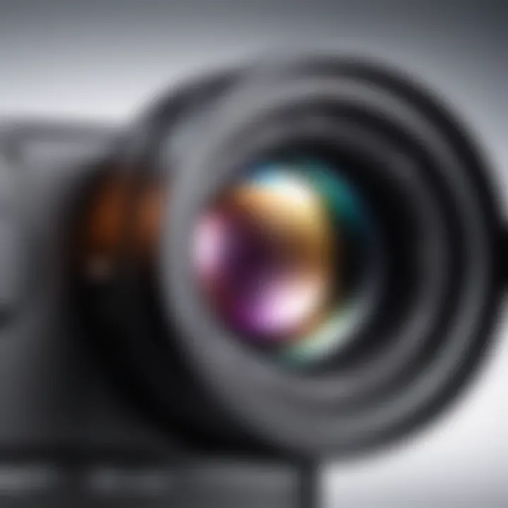 Lens mounted on a camera highlighting usability