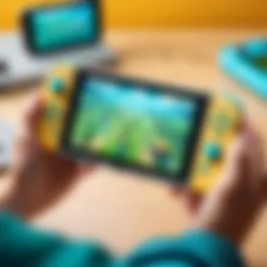 User engaging with Nintendo Switch Lite gameplay