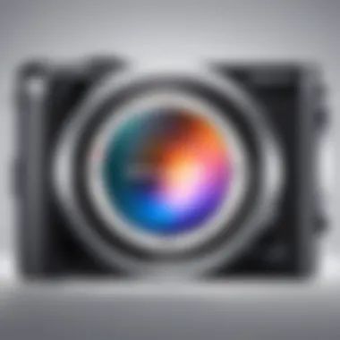 User Interface of the Samsung Gear Camera User interface of the Samsung Gear Camera illustrating its intuitive navigation and features.