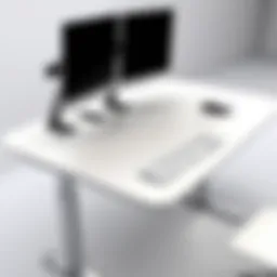 Ergonomic design of a stand up table top desk
