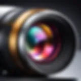 Close-up view of X Series lens showcasing its precision engineering