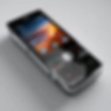 Modern Smart Flip Phone Design Sleek design of a smart flip phone showcasing its modern features.