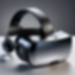 Close-up view of the VR Rift S headset showcasing its design