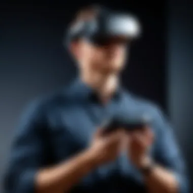Immersive User Experience with the Rift S User immersed in a VR experience wearing the Rift S