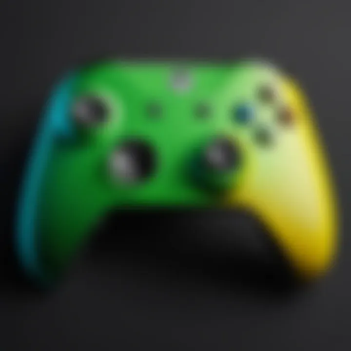 Detailed view of Xbox Color Lab interface for controller customization
