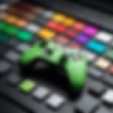 An array of Xbox controller color swatches for personalization options