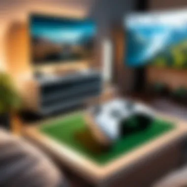 Cozy Gaming Setup with Xbox Series S A tech enthusiast engaging with the Xbox Series S in a cozy gaming setup