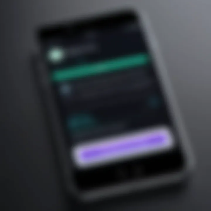 User interface of a popular Tor app on iPhone