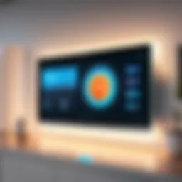 An innovative smart home device controlling lighting and temperature settings.