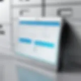 User interface of virtual file cabinet software showcasing document organization
