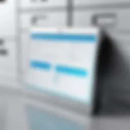User interface of virtual file cabinet software showcasing document organization