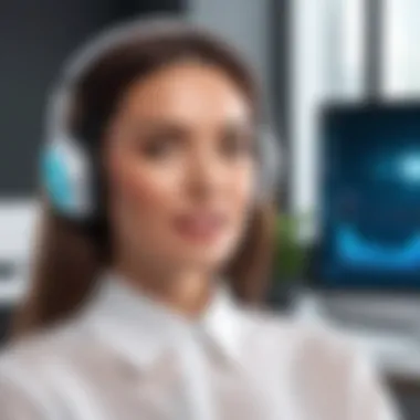 Visual representation of voice quality enhancement technology