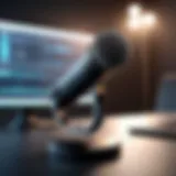 Wireless boom microphone in a professional setting