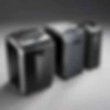 Comparison chart of various Fellowes shredder models