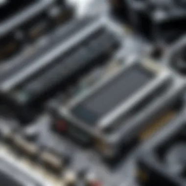 Retail Display of Graphics Cards An illustration of a physical retail store with graphics cards prominently displayed.
