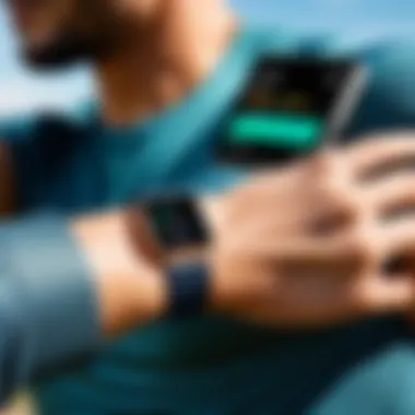 Maximizing Fitness with Fitbit Blaze User engaging with Fitbit Blaze during a workout