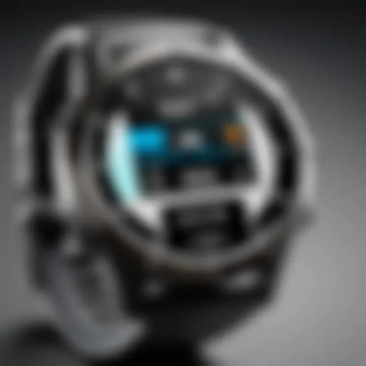 An elegant shot of a Garmin watch emphasizing its sleek design and aesthetic appeal.