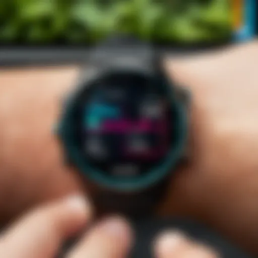 A detailed view of a Garmin watch showcasing its advanced health monitoring features.