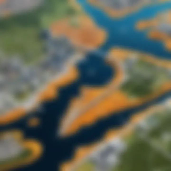 Visual representation of GIS technology applications in the professional realm
