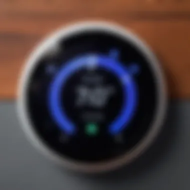 User-friendly interface of the thermostat displayed on screen