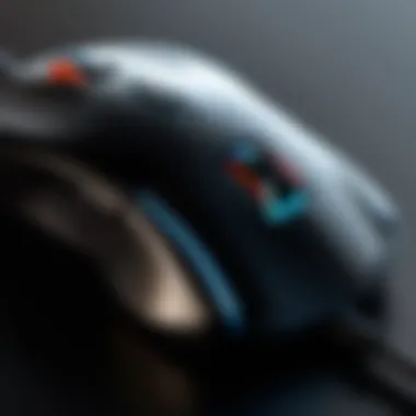 HyperX Pulsefire gaming mouse close-up showcasing design details